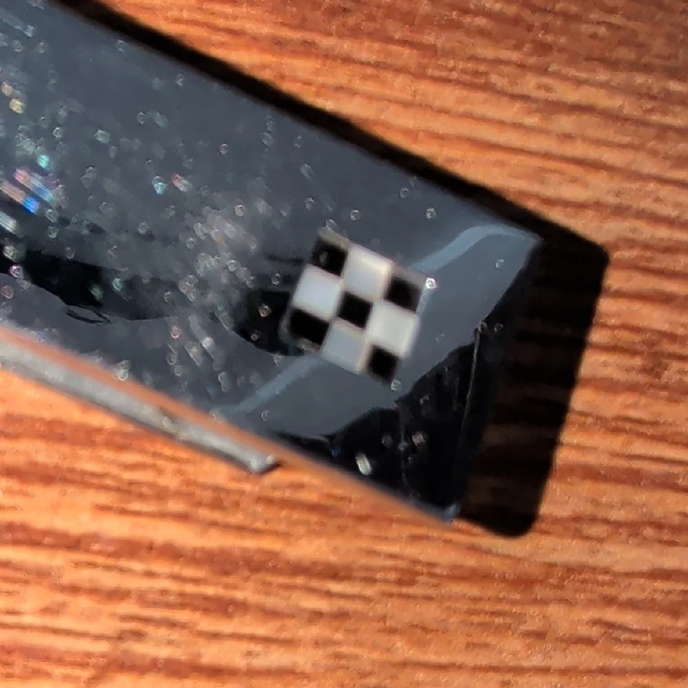 Silver-toned Money Clip Inlaid Mother Of Pearl Checker Pattern